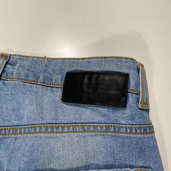 Dirk Bikkembergs Slim Straight Leg Light Wash Button Fly Jeans mens size 32x28 - Picture 7 of 10